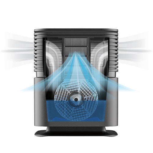 Увлажнитель-очиститель воздуха Venta AeroStyle Compact AW735, черный / 50 кв.м